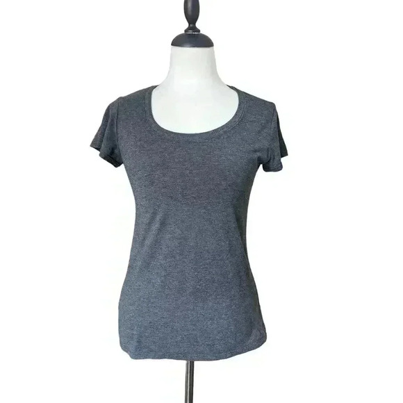 Champion Duo Dry Scoop Neck Short Sleeve Gray T-shirt Size S - Picture 1 of 5